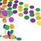 Gold Purple Green Mardi Gras Party Decorations Glitter Dot Garland Circle Streamers Banner Backdrop for Fat Tuesday Carnival Themed Parties Wedding Baby Shower Birthday Decor
